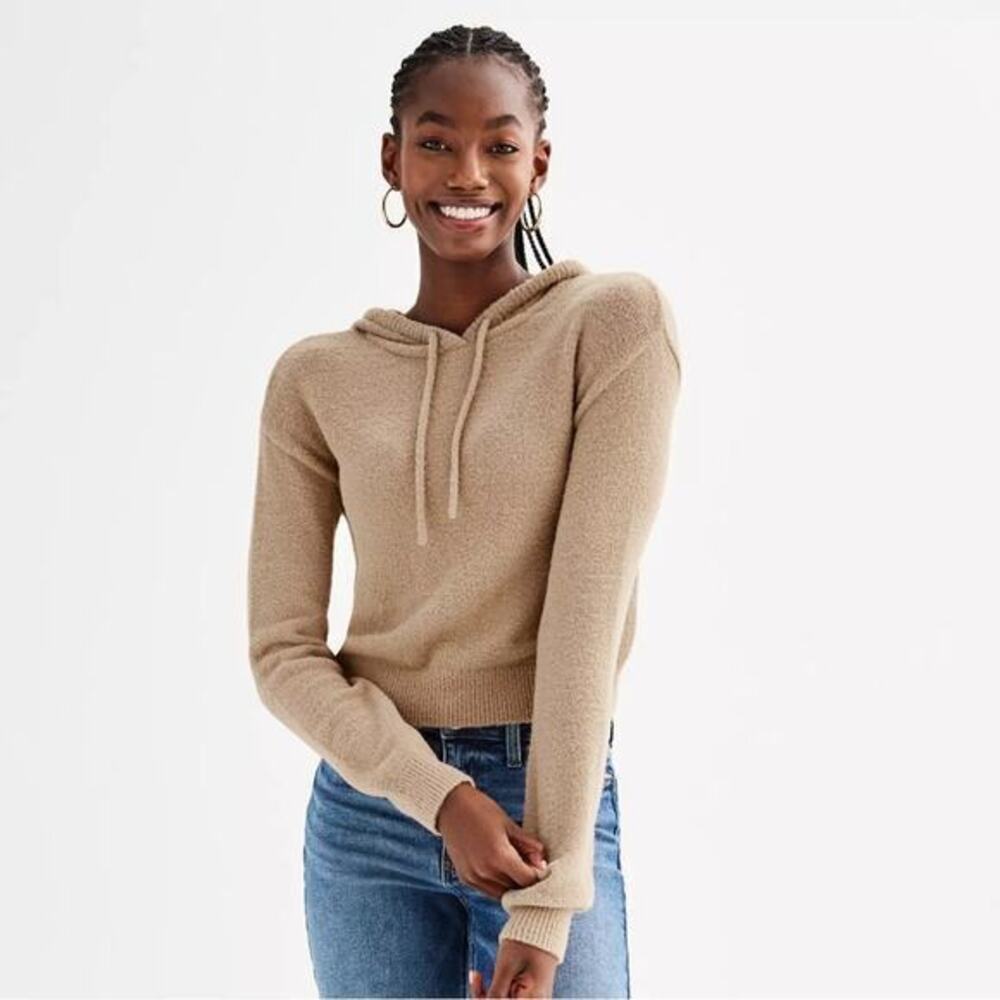 Hot! NWT SO Eyelash Plush Yarn Hoodie XL